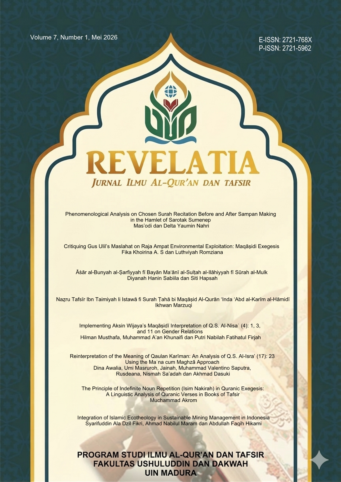					View Vol. 7 No. 1 (2026)
				