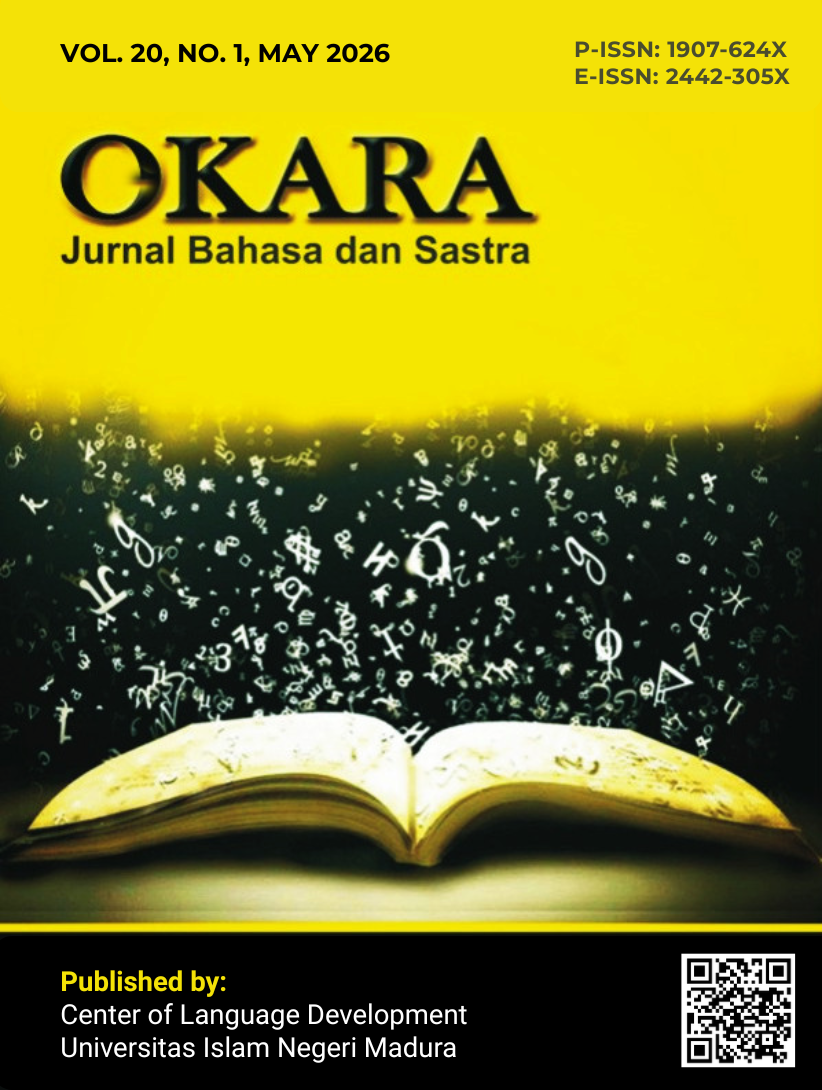 					View Vol. 20 No. 1 (2026): OKARA: Jurnal Bahasa dan Sastra (In Progress)
				